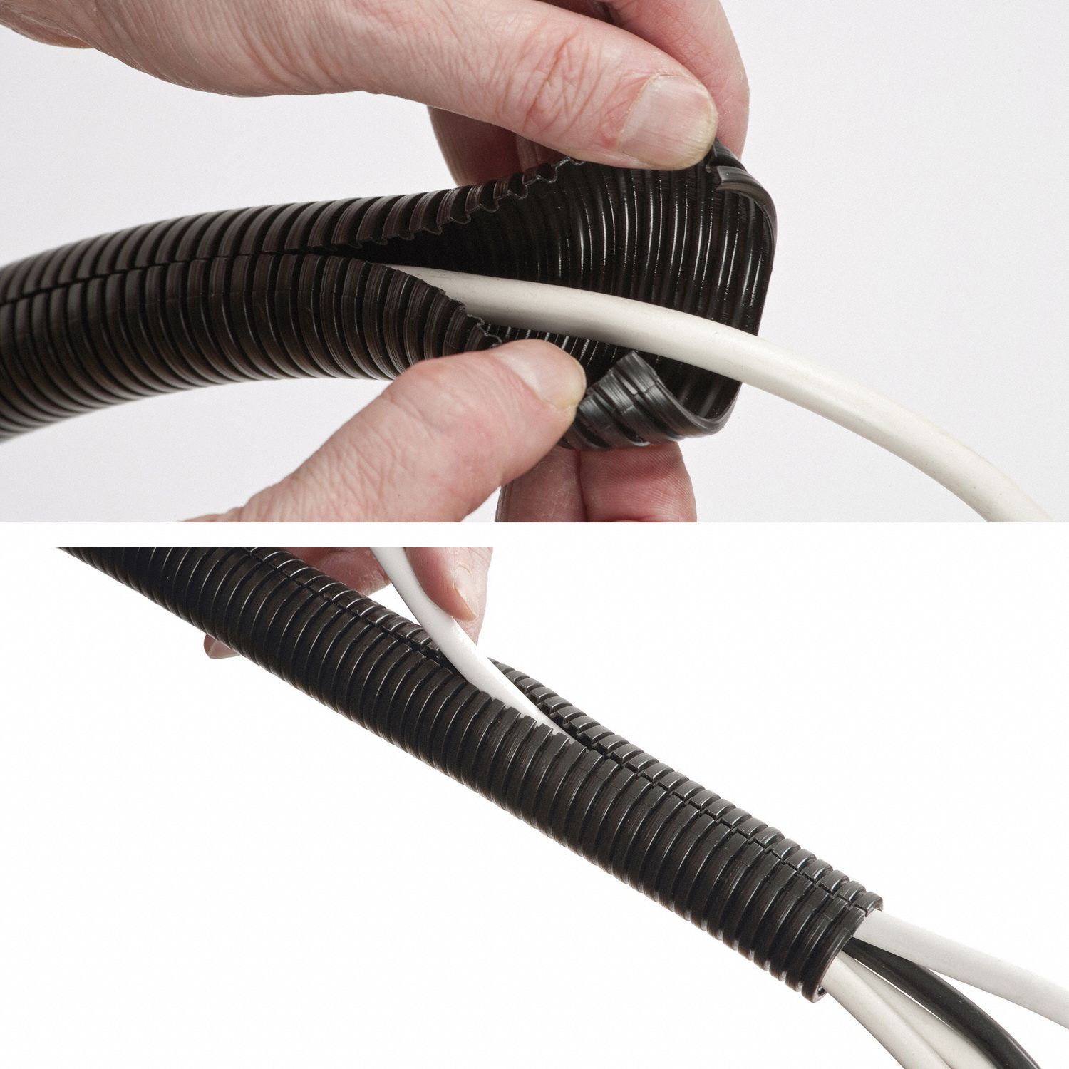 DLINE Corrugated SplitLoom Tubing, Profile Standard, Nominal Size 1 1