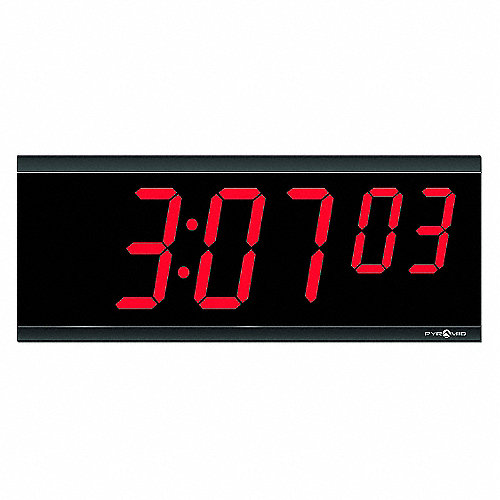 PYRAMID Reloj Digital , Rectangular , Digital , Altura 6-1/4 x 15-1/2 ,  Plástico ABS - Relojes - 38G230