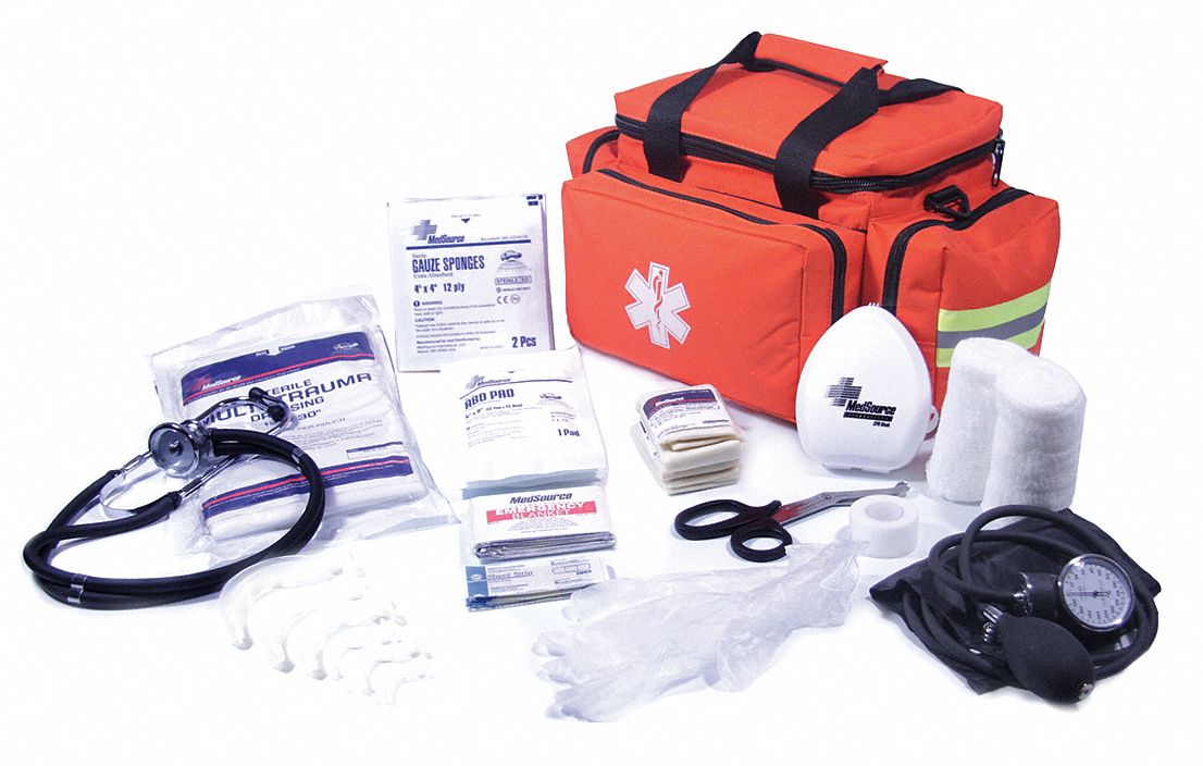 MEDSOURCE Emergency Medical Kit, 1 to 6 People Served, Number of