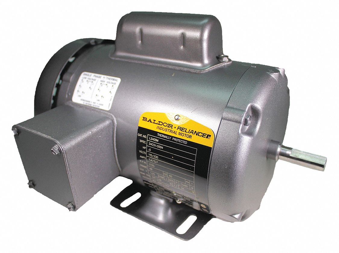 BALDOR ELECTRIC 1/2 HP, General Purpose Motor, CapacitorStart, 1725