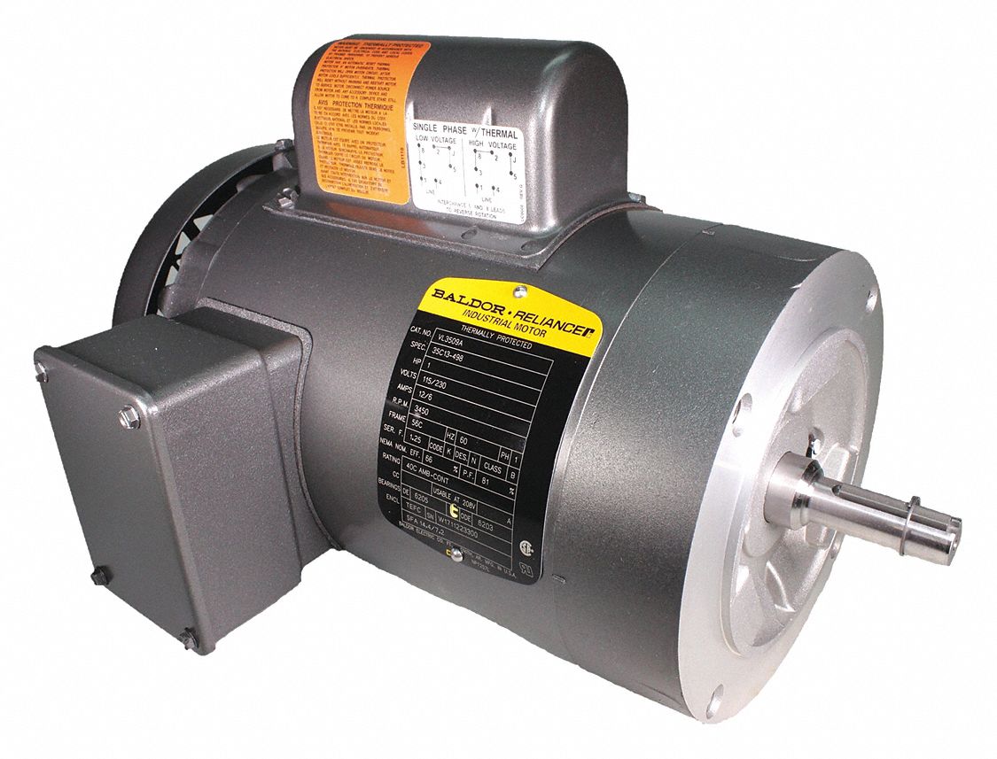 BALDOR ELECTRIC General Purpose Motor, 1 HP, CapacitorStart, Nameplate
