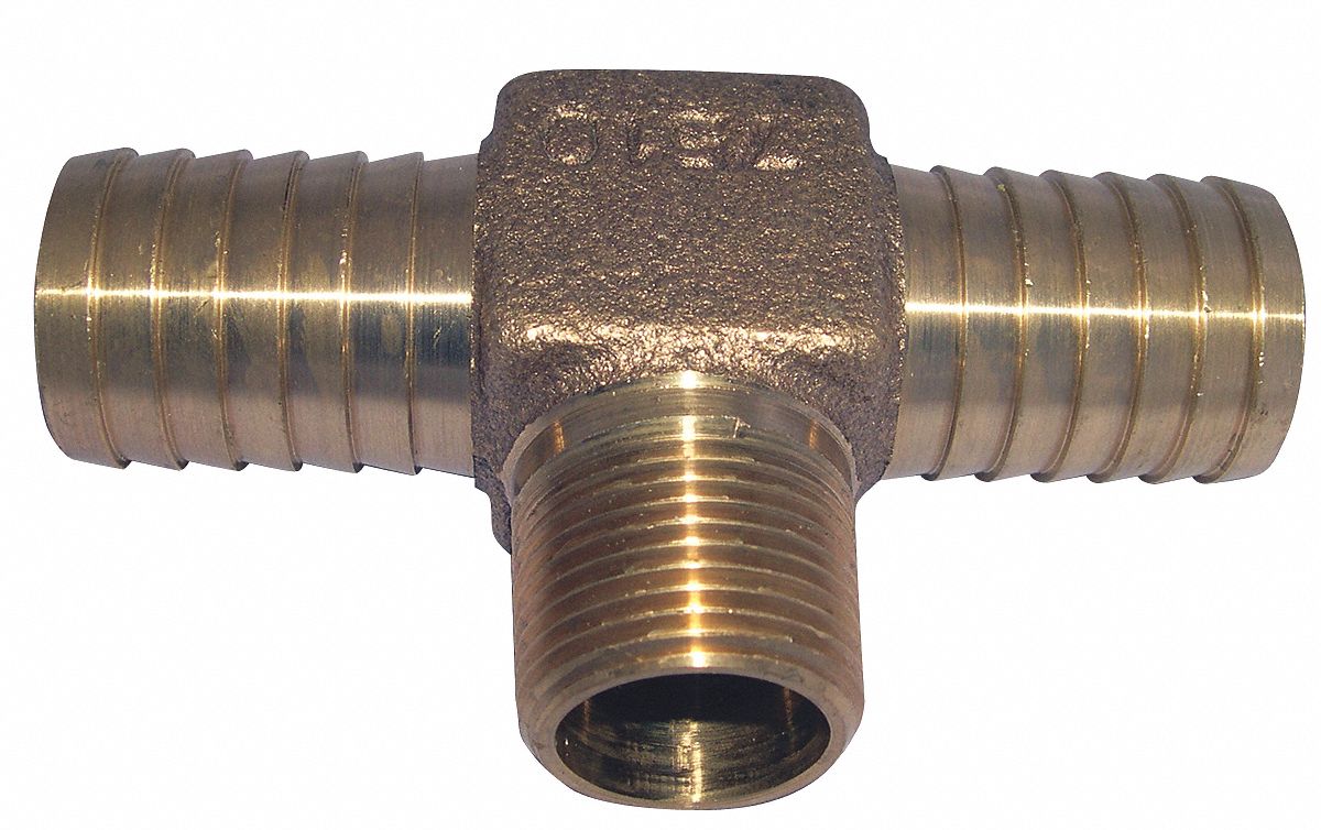 CAMPBELL Barbed Hose Fitting, Fitting Material Brass x Brass, Fitting