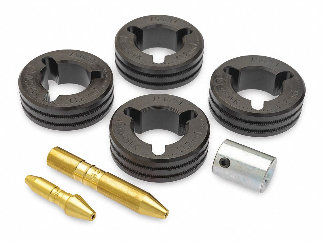 DRIVE ROLL & INLET/INTERMEDIATE/ANTIWEAR GUIDE KIT, 4-ROLL, 3/64 IN, V-KNURL