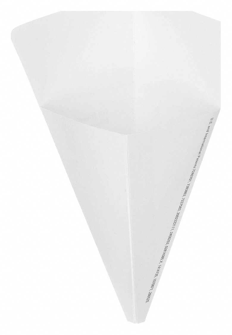 SMART LAB FUNNEL, Clay Coated Paper, 25, Disposable Lab Funnel 38G726