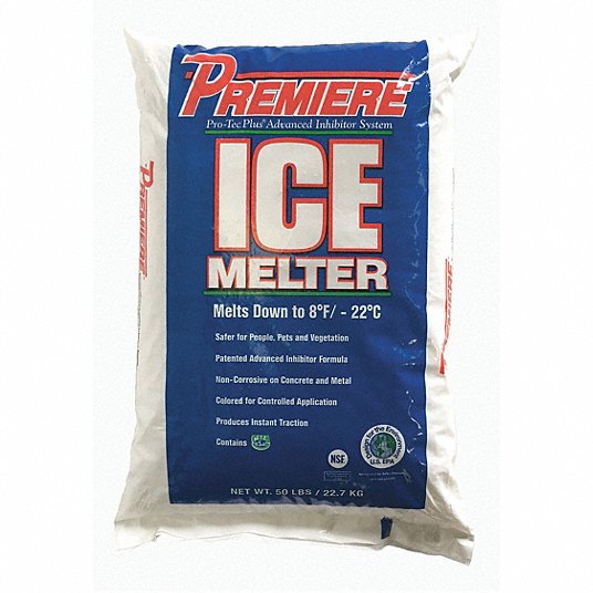 Premiere Ice Melt: 50 lb Bag (Pallet 49 Bags), -8°F, Granular, Blue