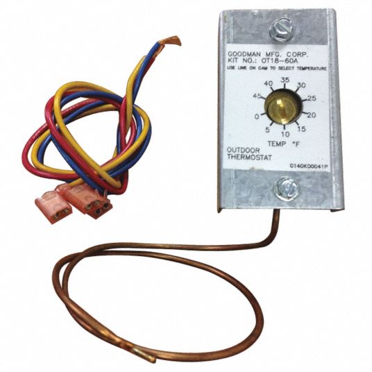 GOODMAN Thermostat and Emergency Relay, Outdoor 38GM52OT/EHR1860
