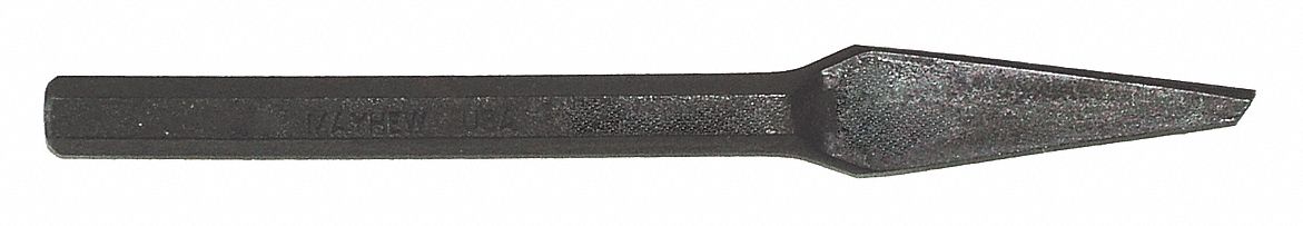 CHISEL,1/8IN TIP,5-1/4IN L,HALF ROUND