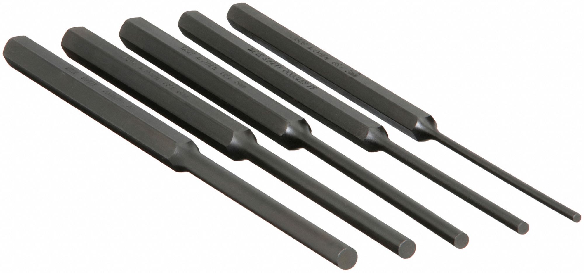 PIN PUNCH SET,5-PIECE,STEEL