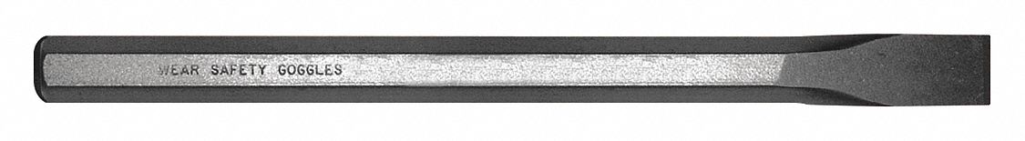 CHISEL,1/2IN TIP,12IN L,STEEL