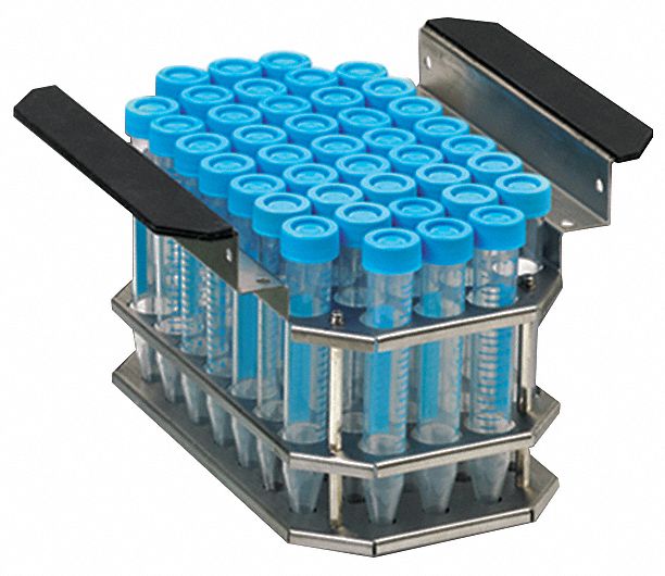 BENCHMARK RESEARCH, 76 Compartments, Autoclavable, Test Tube Rack ...