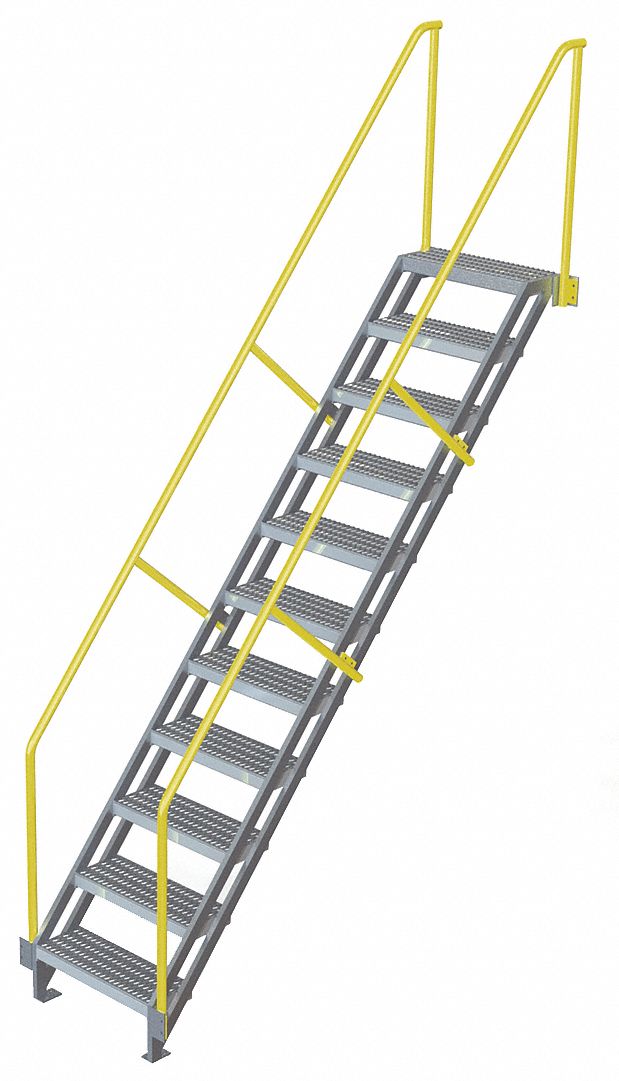 TRIARC Ladder, Climbing Angle 50 °, 750 lbLoad Cap., Serrated Tread