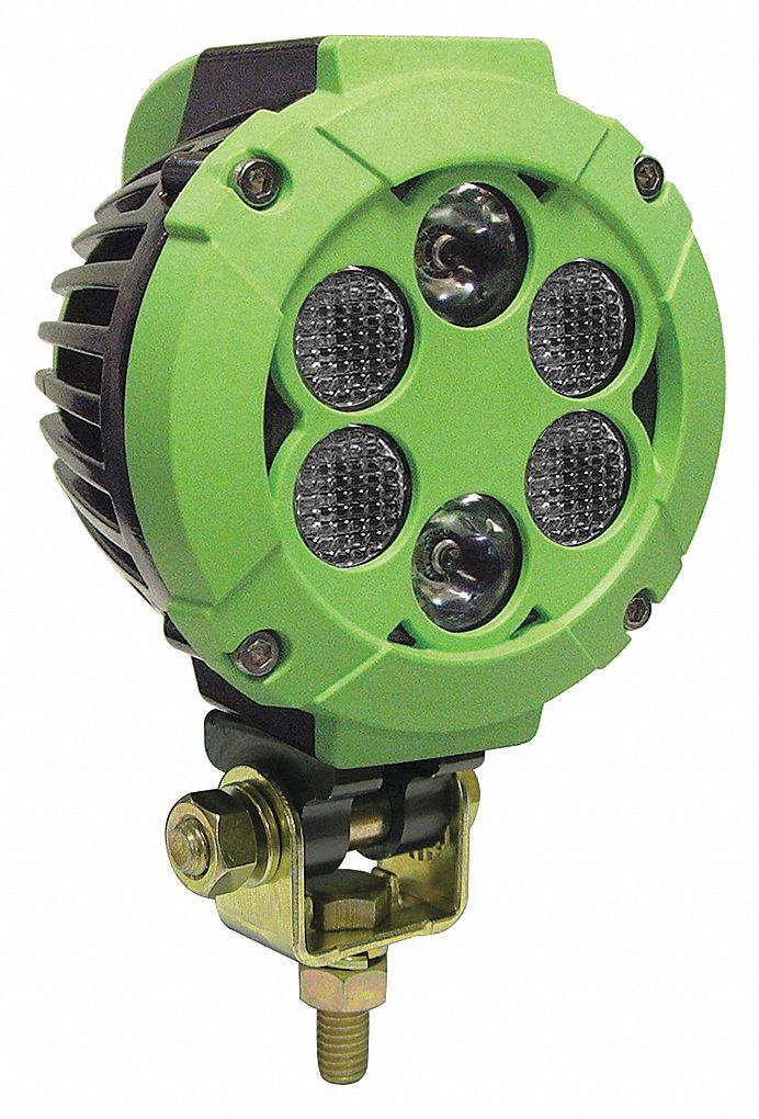 WORK LAMP, 6-LED, HYBRID SPOT/FLOOD, SWIVEL, 12 TO 24 V DC, 1260 LM, WHITE/GREEN, PC/AL