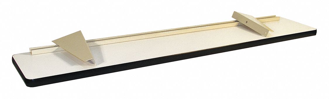 Cantilever Shelf: 60 in Overall Wd, 12 in Overall Dp, Beige, Steel, ESD Laminate, 6 3/4 in
