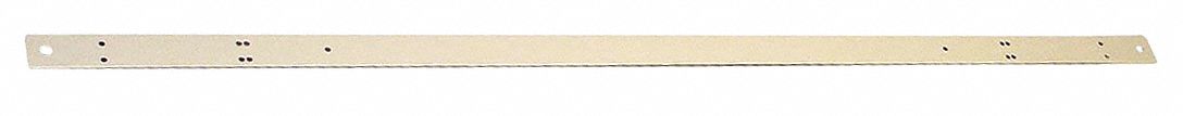 Electrical Supply Mounting Rail: 60 in Overall Wd, 1 1/2 in Overall Dp, Steel, Beige