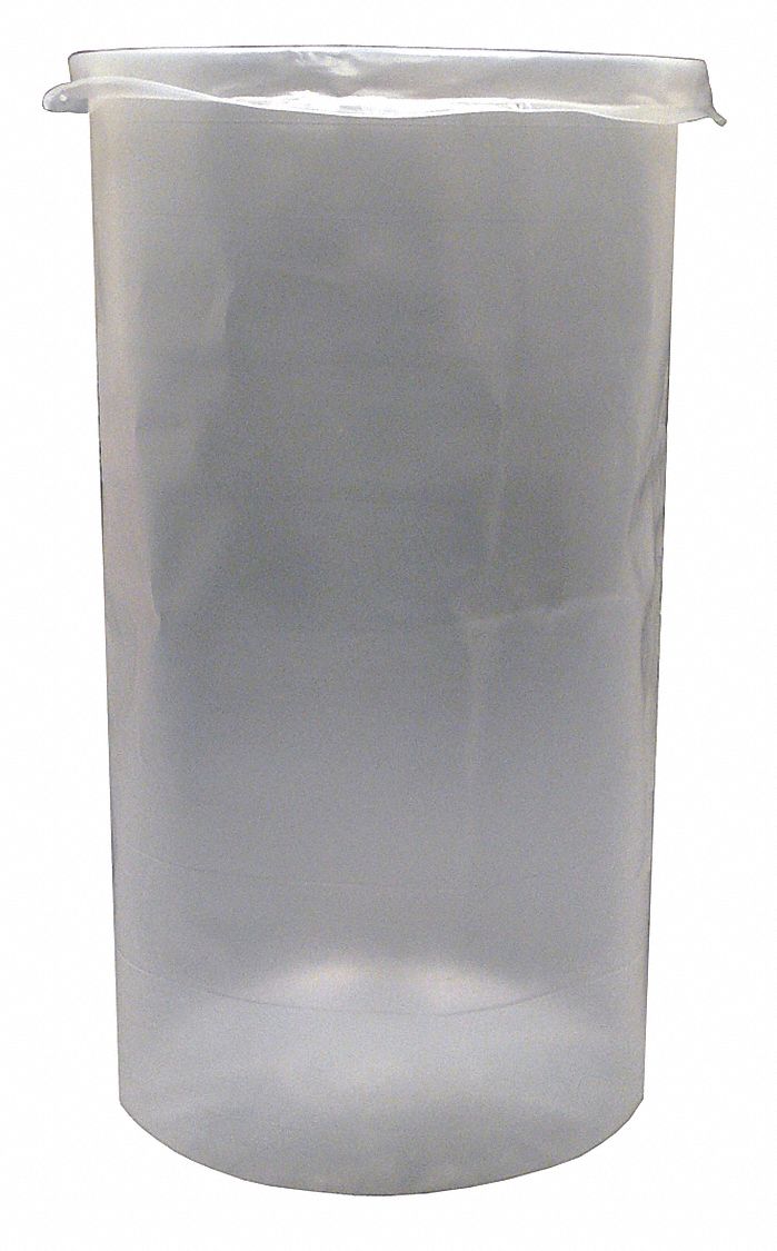 GRAINGER APPROVED Drum Liner 16 gal Capacity, 25 1/2 in Lg, Gray, 50