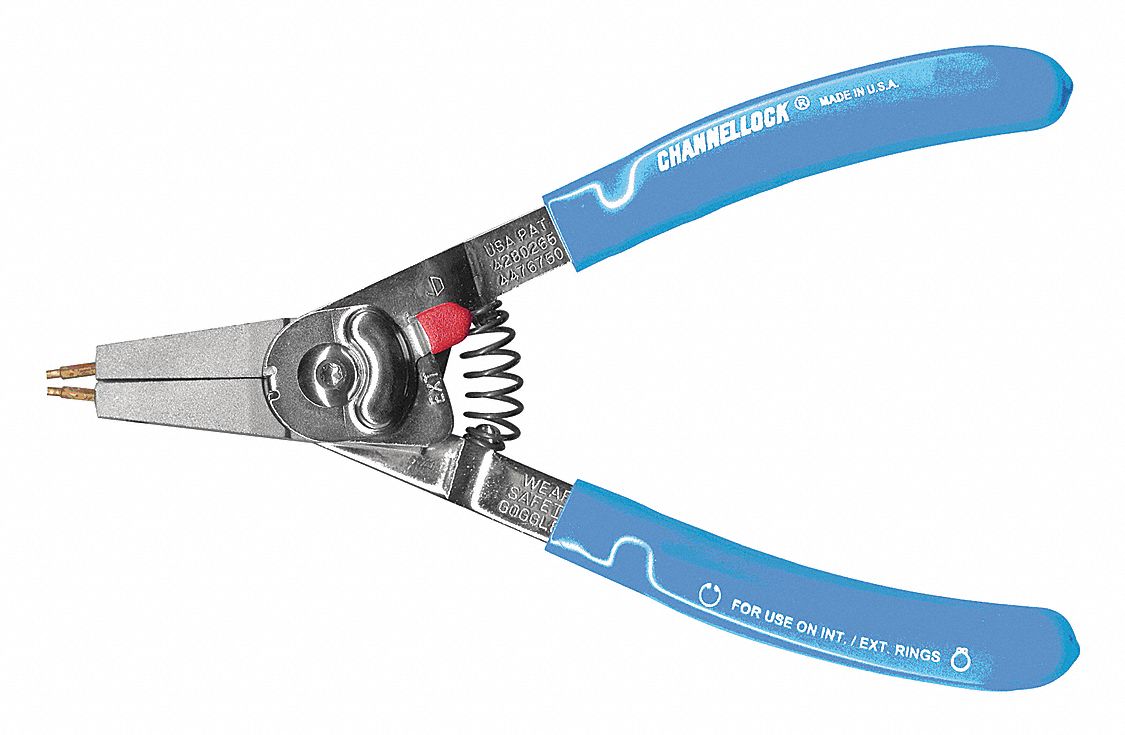 CHANNELLOCK Convertible Retaining Ring Plier, For Bore Dia. 1/4 in to