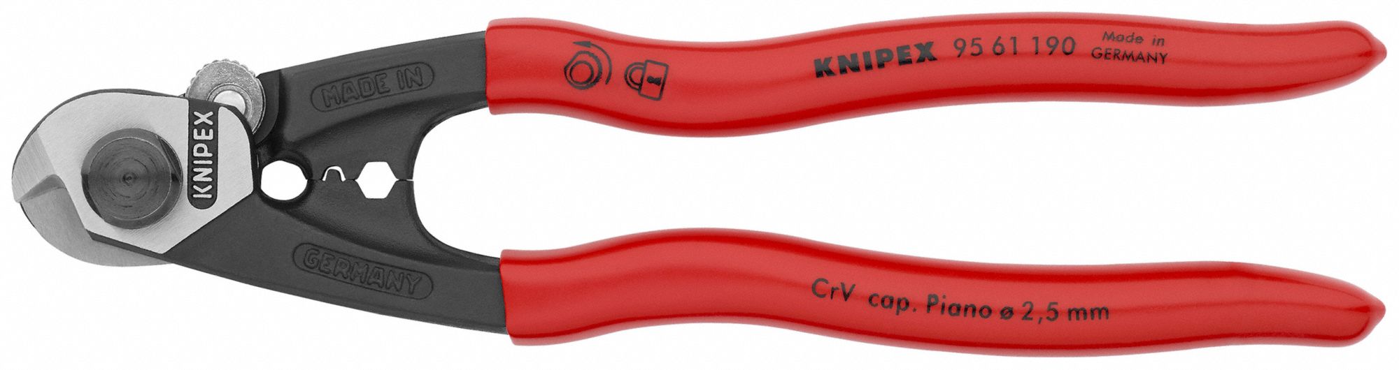 KNIPEX Tools 95 05 10 Tijeras para electricistas de la SBA con área de  crimpado para virolas, 6.25 pulgadas