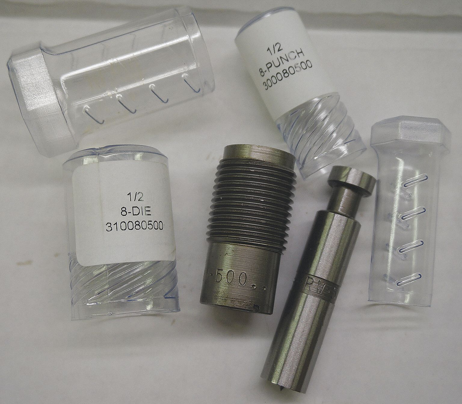 ROPER WHITNEY Punch and Die Set 158 ga Capacity (Steel), 8 Punch, 1/2