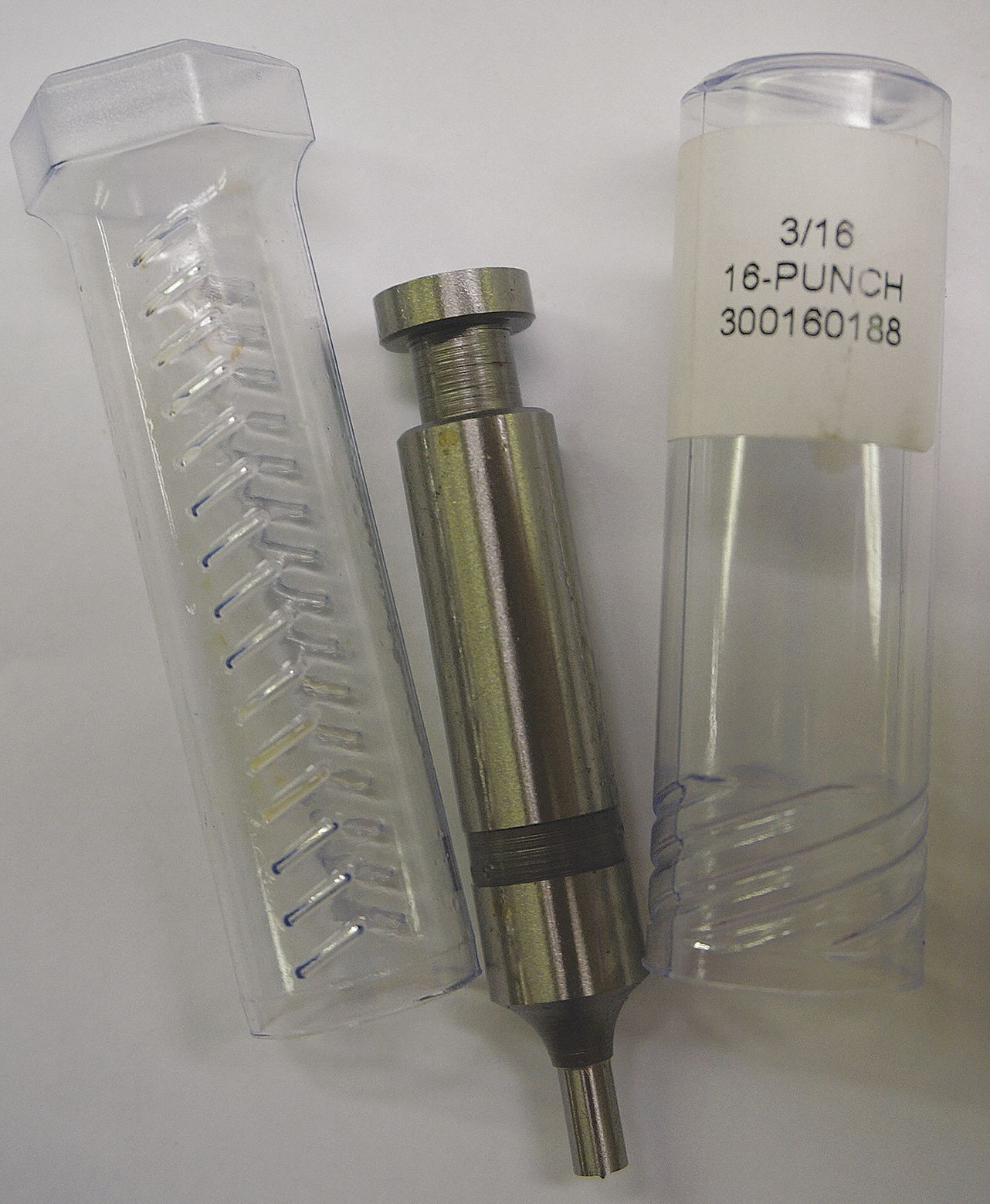 Punch: 222 ga Capacity (Steel), 16 Punch, 3/16 in Punch Dia, Round