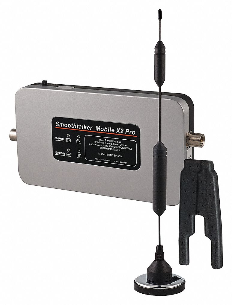 SIGNAL BOOSTER, MOBILE, WIRELESS, 120V CLA POWER SUPPLY, ANTENNAS, 53 DB, 800-1900 HZ, 14 IN