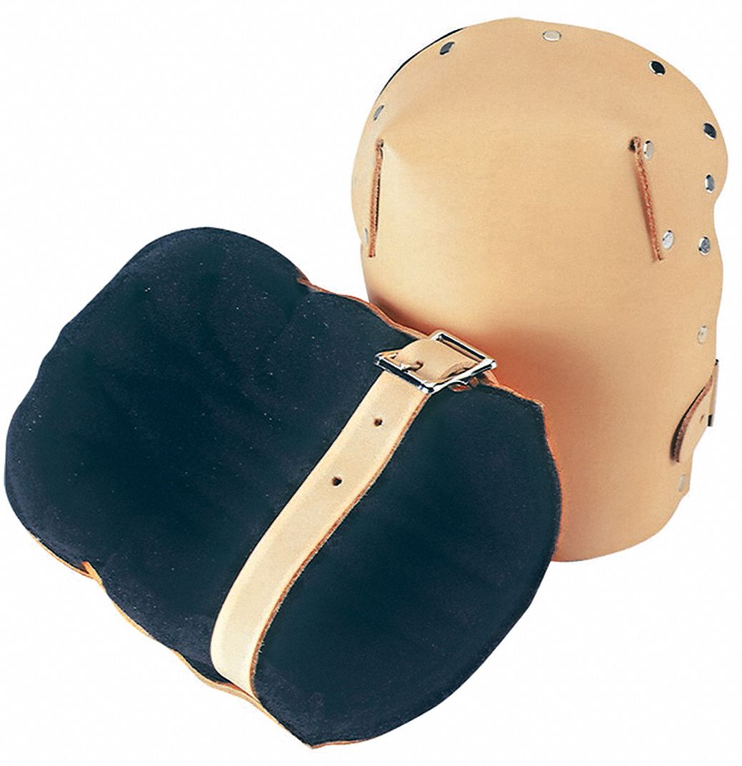 KNEE PADS,LEATHER,FOAM,TAN