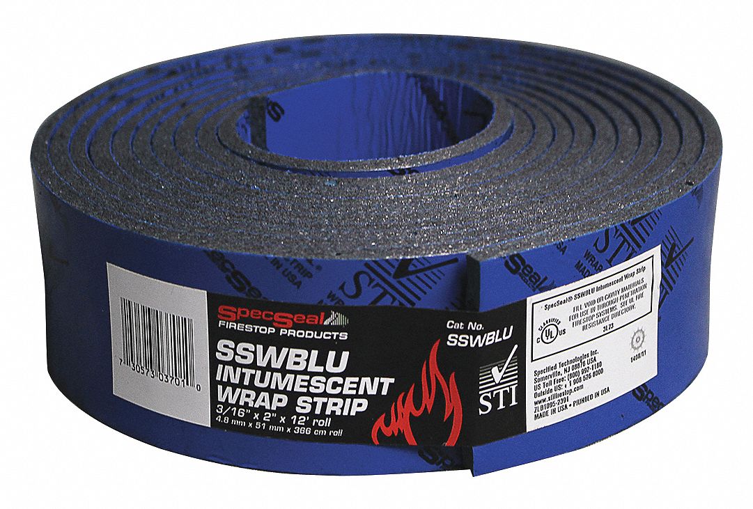 38H009 - 2X3/16X12 Fire Barrier Sswblu Wrap Strip - Only Shipped in Quantities of 8