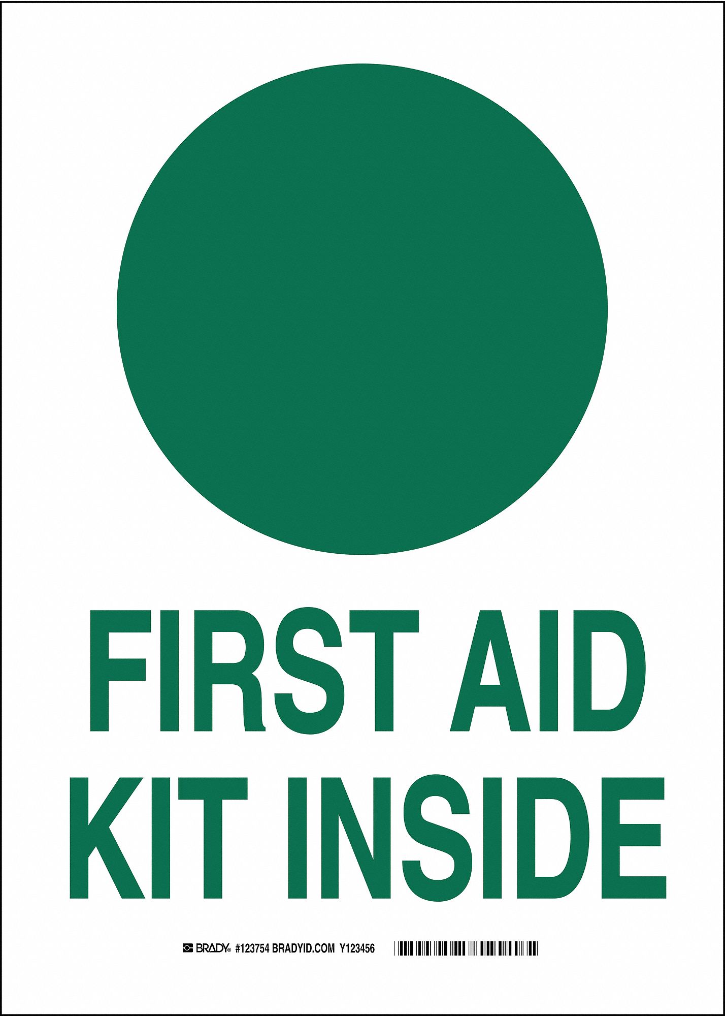 Facility Sign, Polyester, 14x10 in, Grn/Wht