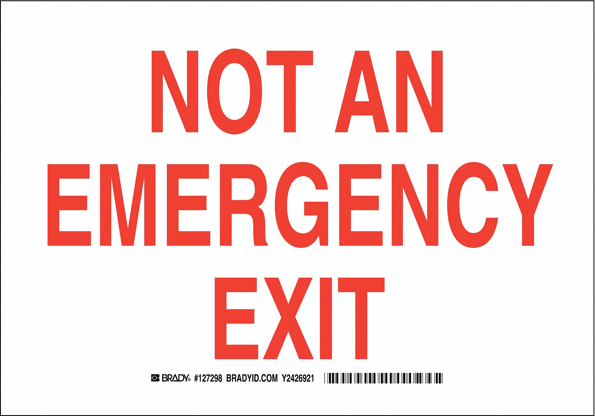 Polyester, Emergency Exit Sign, 10" Width, 7" Height, DoubleSided No