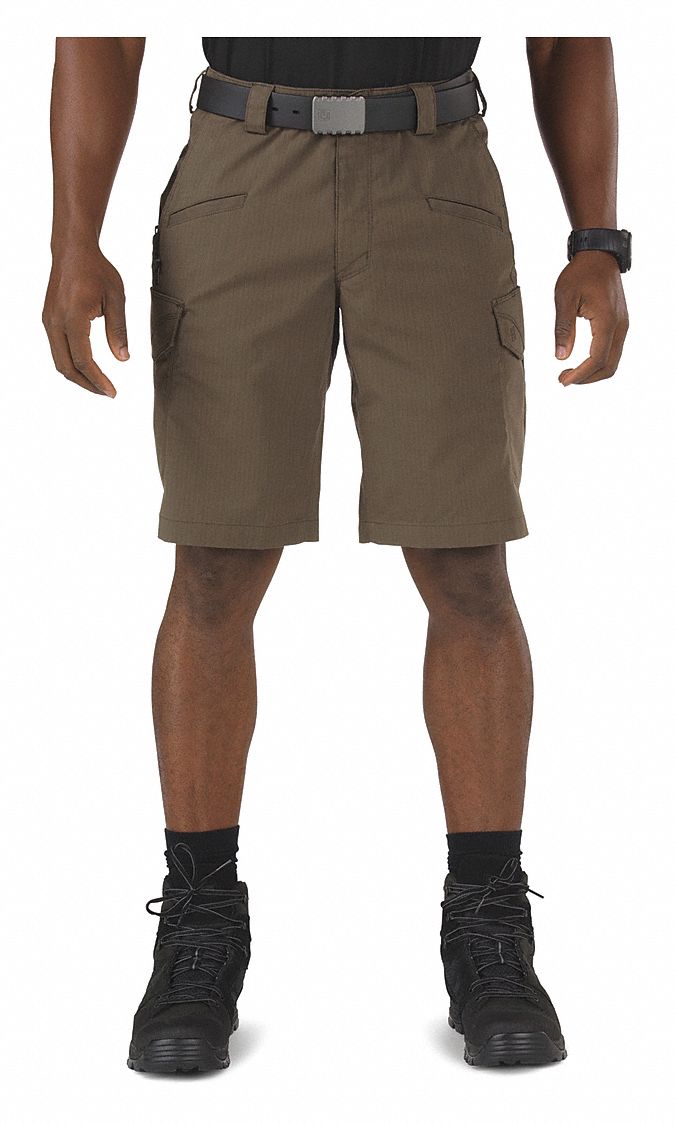Tactical Shorts: Tundra, 38 in Waist, 11 in Inseam, 35% Cotton/65% Polyester Material