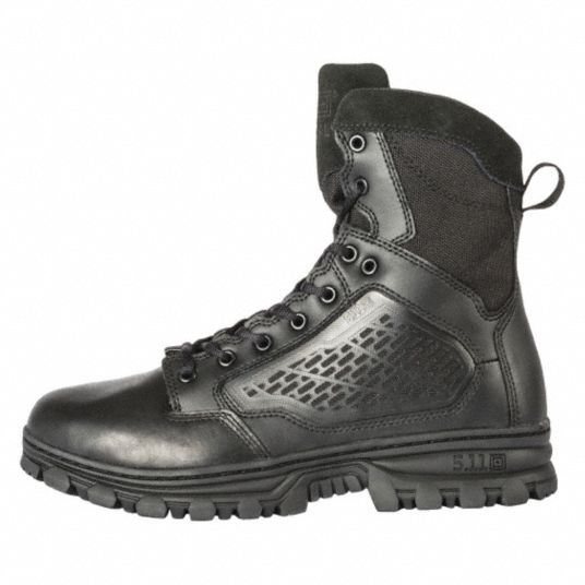 plain black walking boots