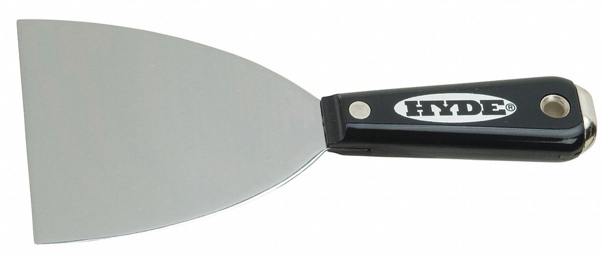 HYDE, 4 in Blade Wd, Carbon Steel, Putty Knife 38HR8702570 Grainger