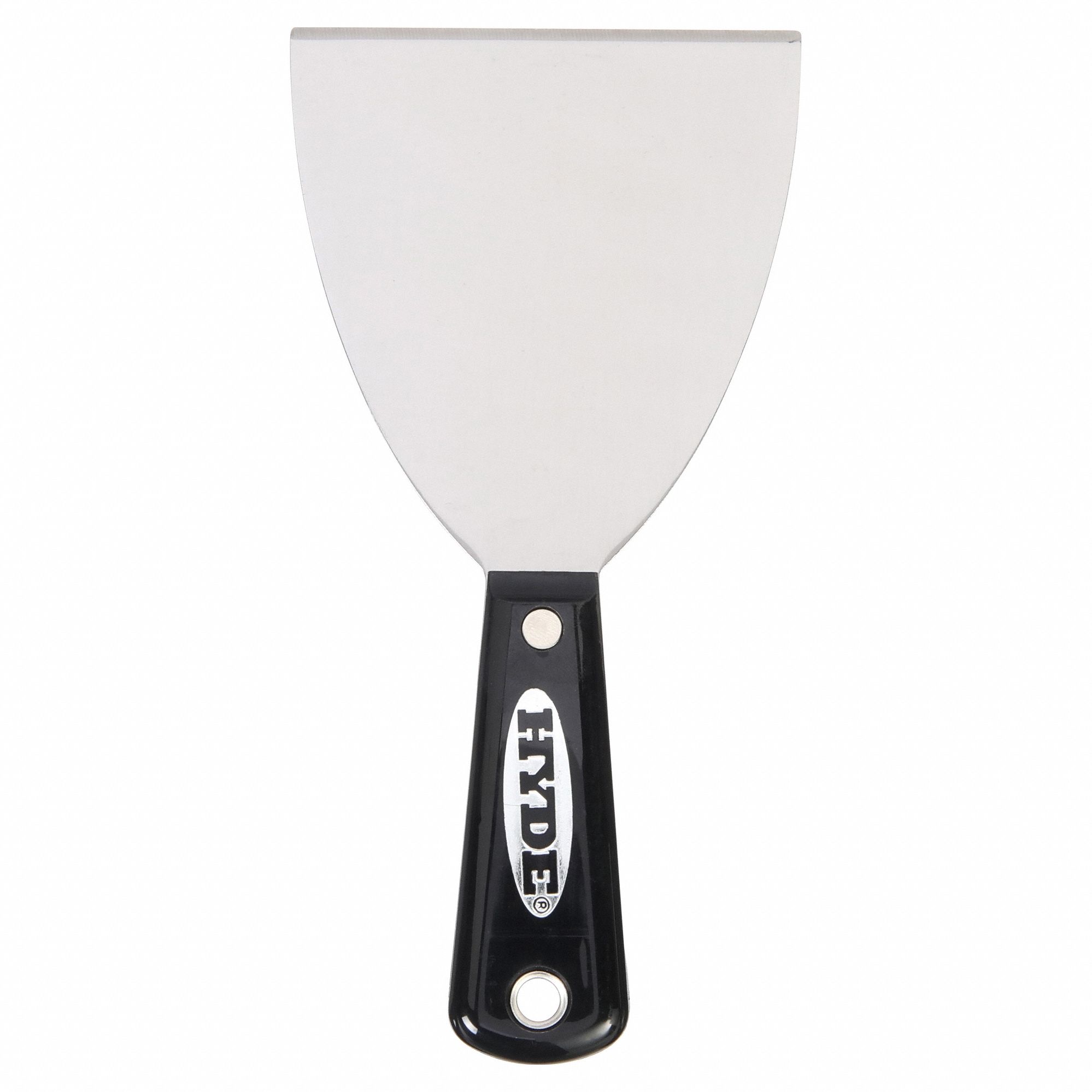 SCRAPER, CARBON STEEL BLADE, NYLON HANDLE, STIFF, STRAIGHT BLADE, 4IN