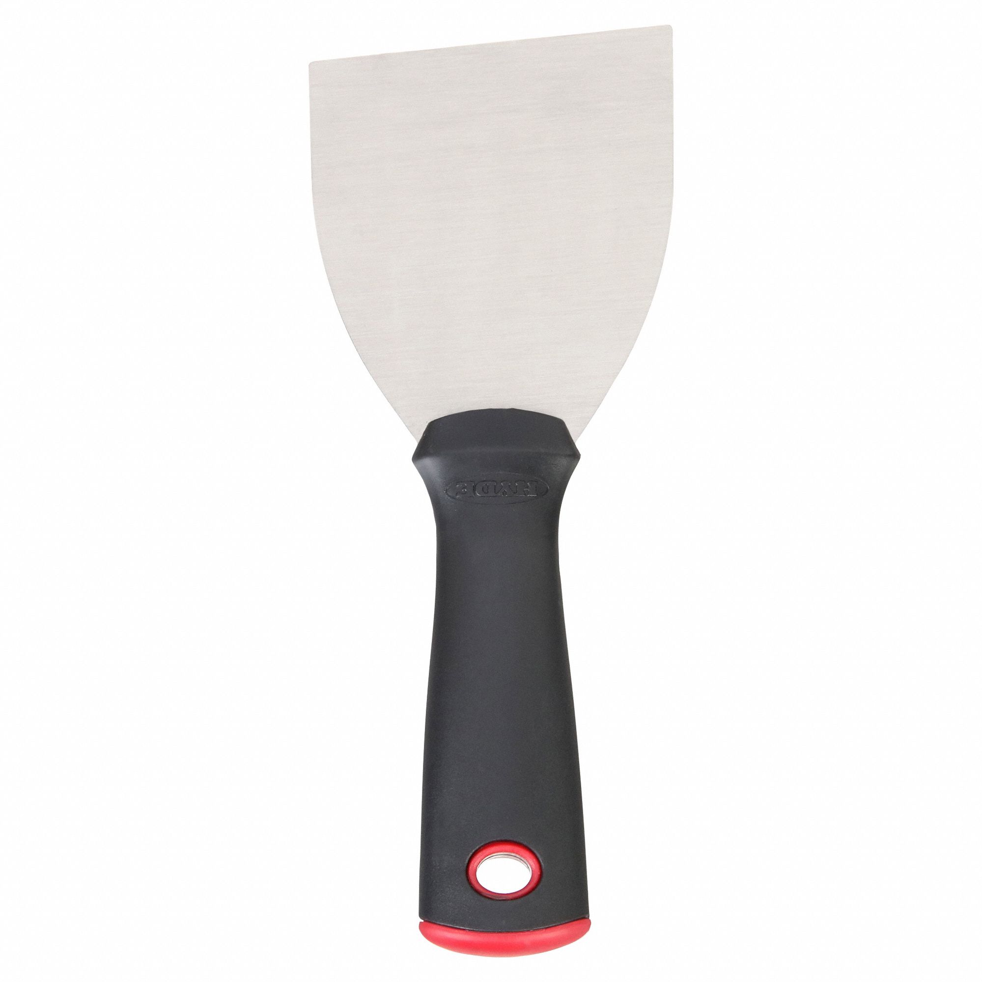 SCRAPER, CARBON STEEL BLADE, POLYPROPYLENE HANDLE, STIFF, BENT BLADE, 3IN