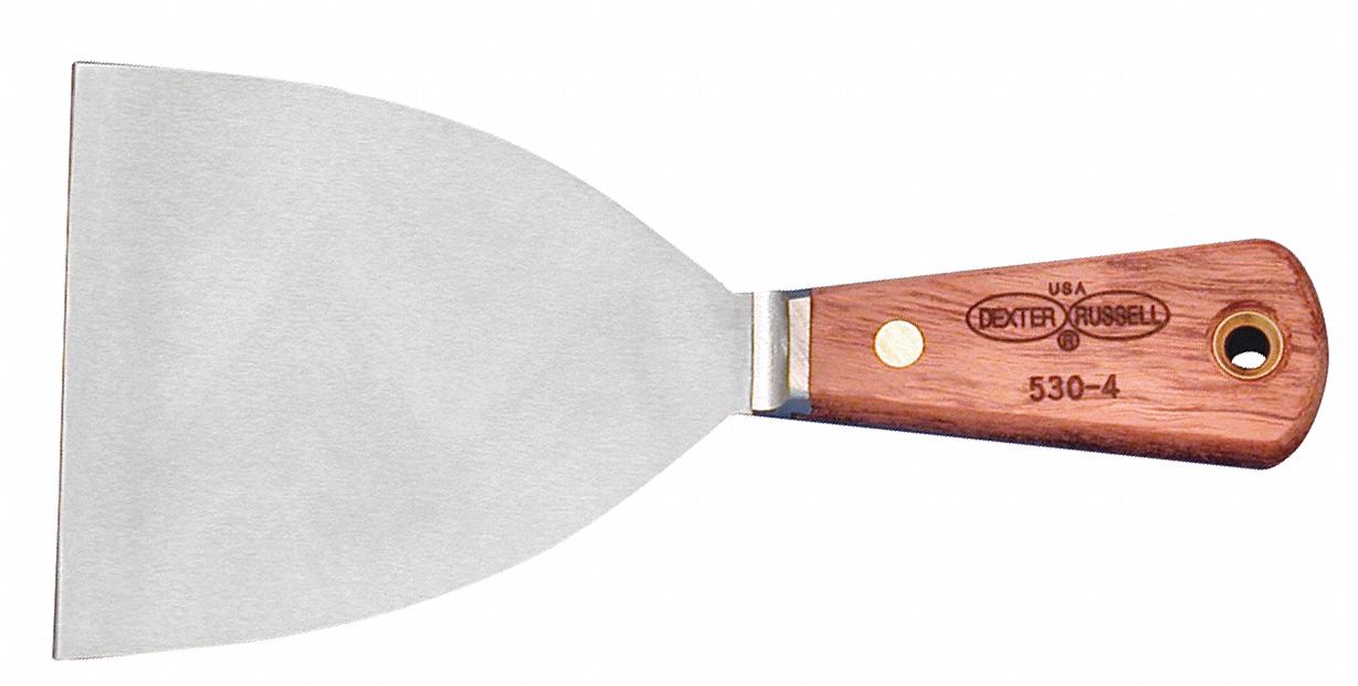 HYDE Stiff Putty Knife with 3 in Carbon Steel Blade, Natural 38HT21