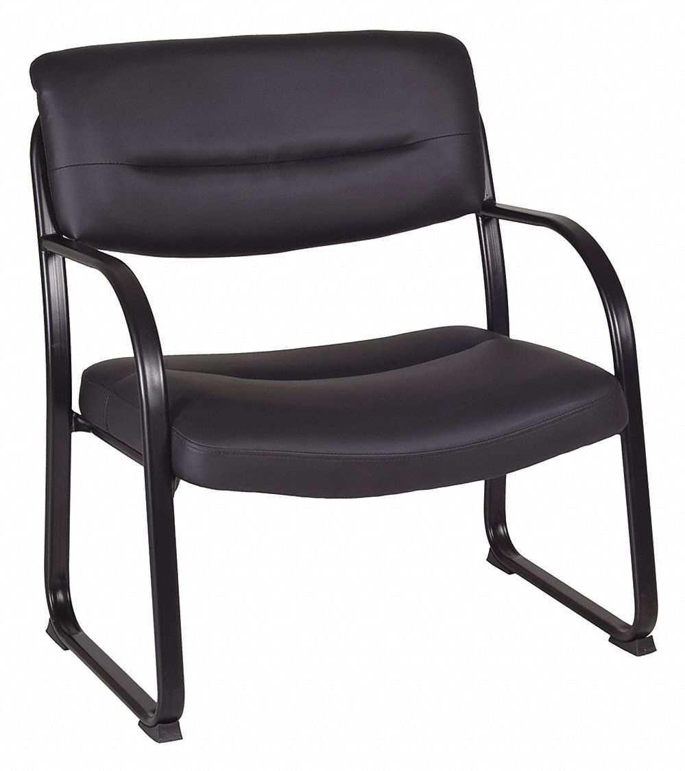 guest chair black leather 400 lb