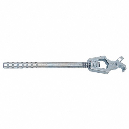 Hydrant Wrench: Fits 1 1/4 in Square/1 3/4 in Pentagon, 20 in Lg, Steel, Ductile Iron