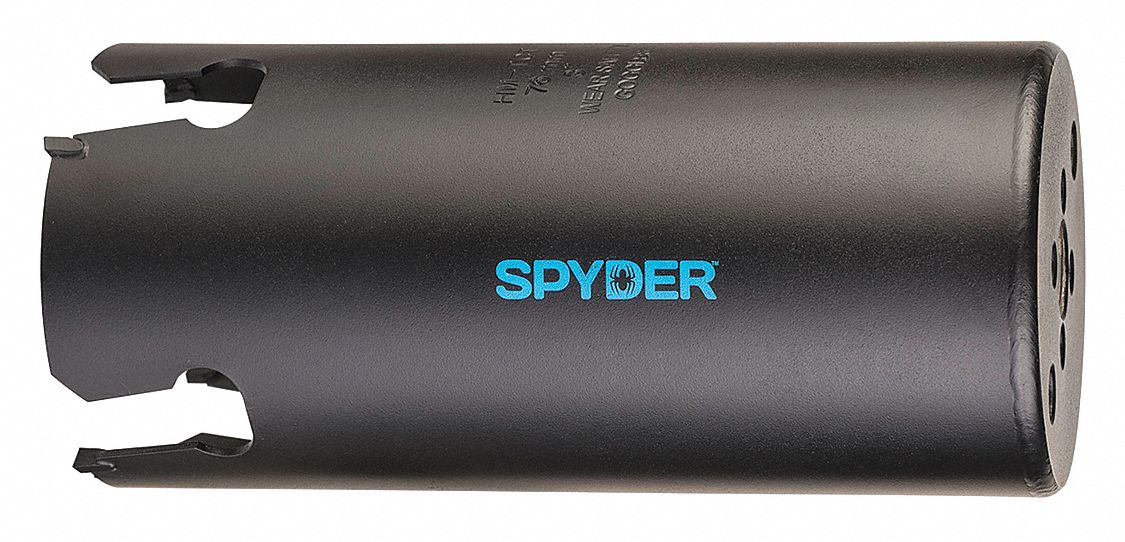 Hole Saw: 3 in Saw Dia., 1 Teeth per Inch, 6 1/4 in Max. Cutting Dp, 5/8"-18 Thread Size