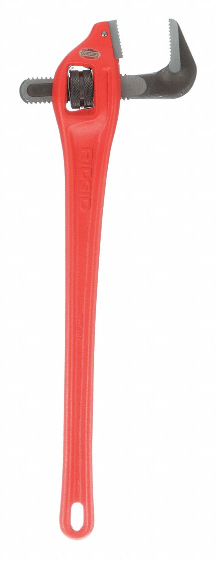 HEAVY-DUTY PIPE WRENCH, CAST IRON, 3 IN JAW CAPACITY, SERRATED, 24 IN OVERALL L, I-BEAM