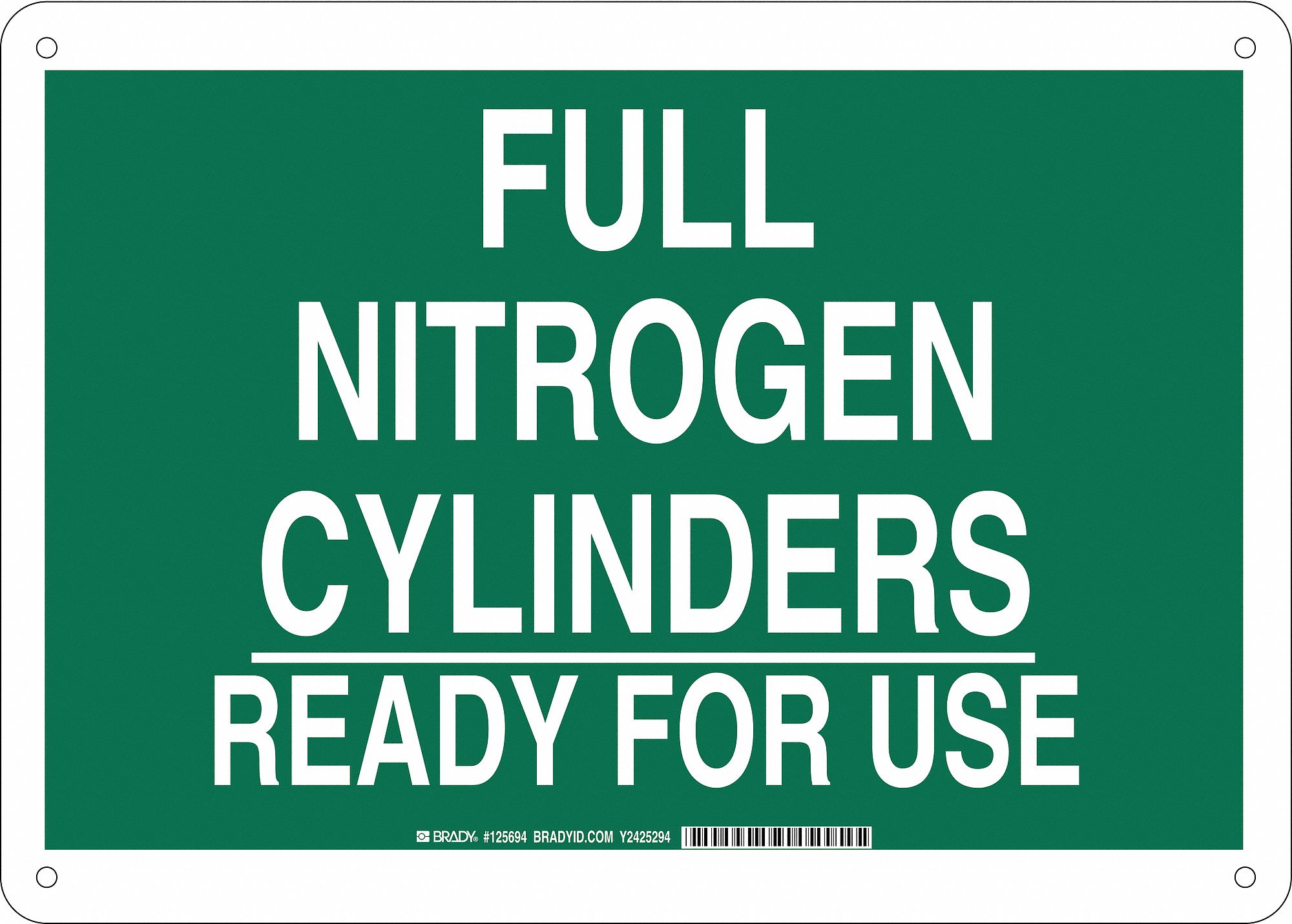 Chemical Sign, Alum, 10 x 14 in, Wht/Grn