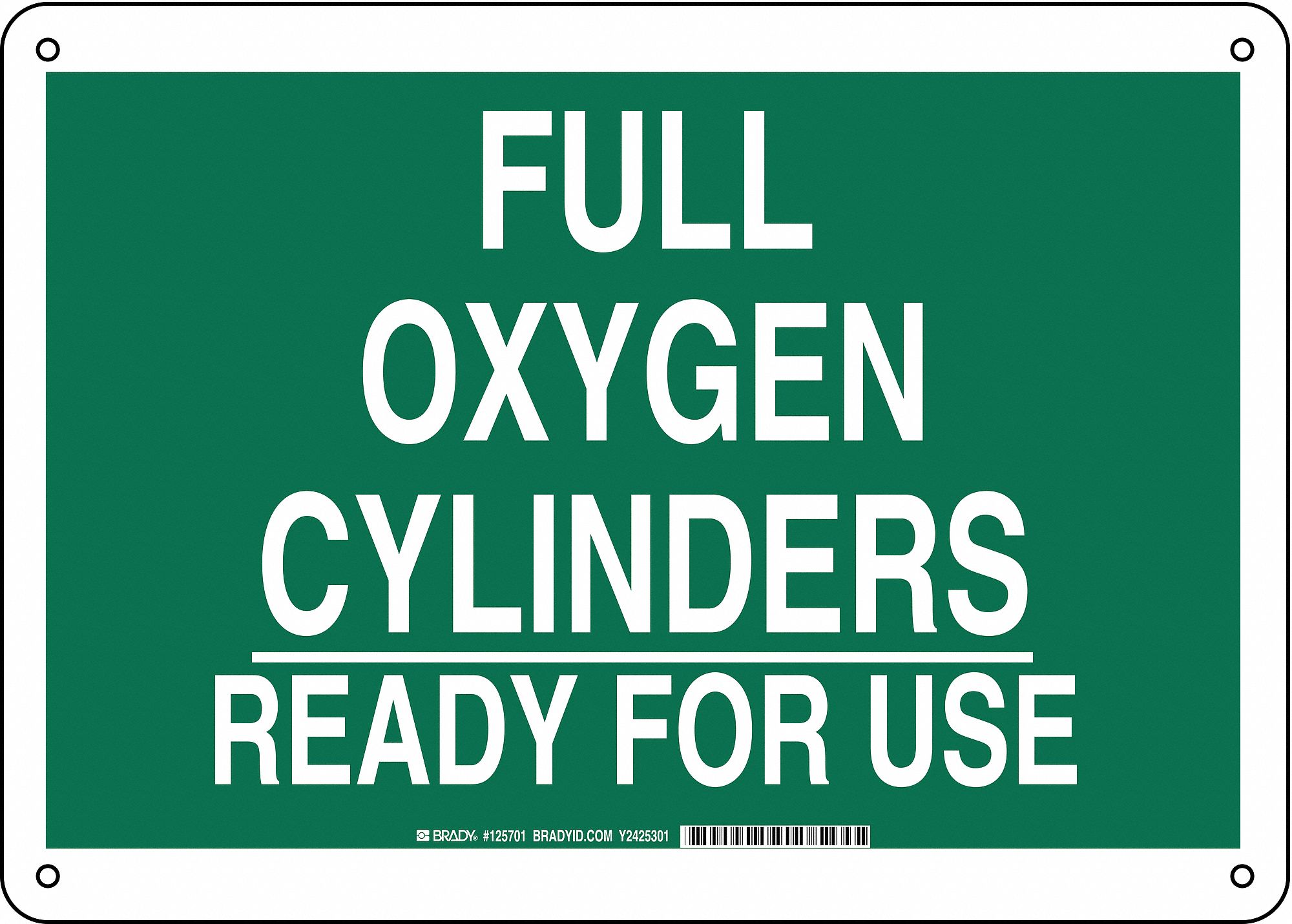 Chemical Sign, Plastic, 10 x 14 in, Wht/Grn