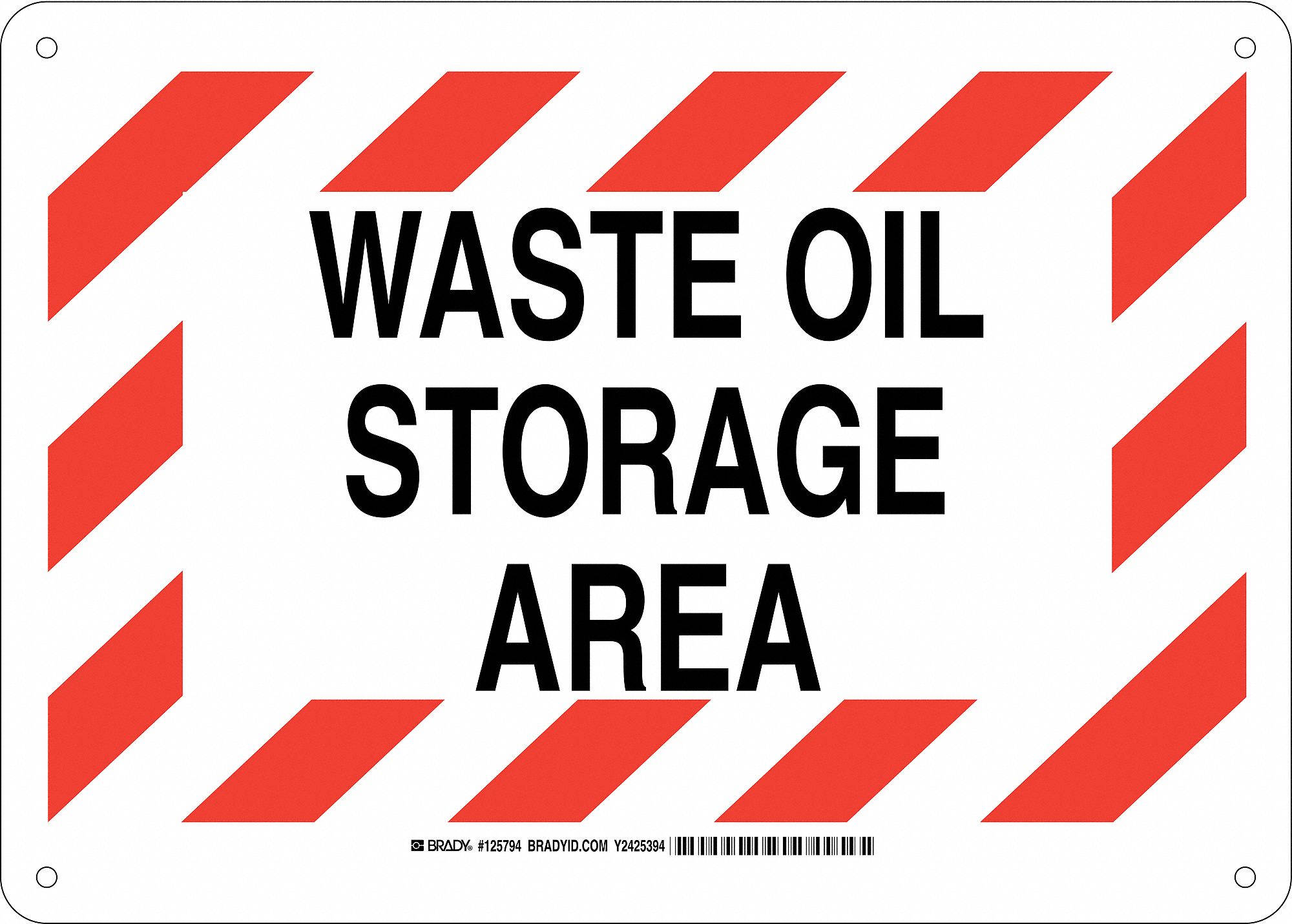 Chemical Sign, Plastic, 10 x14, Blk/Red/Wht