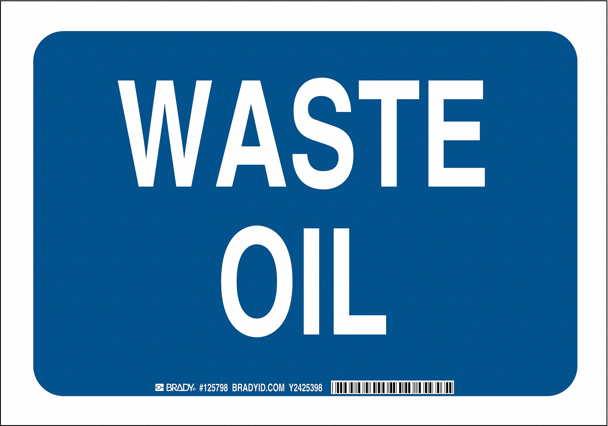 Chemical Sign, Polyester, 7x10 in, Wht/Blue