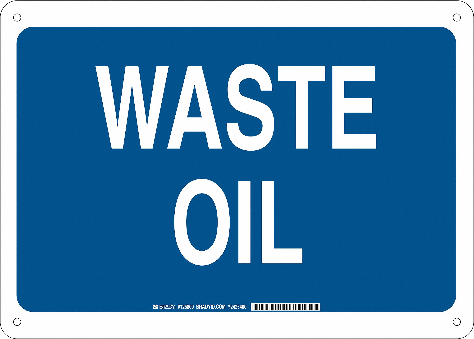 Chemical Sign, Plastic, 10x 14 in, Wht/Blue