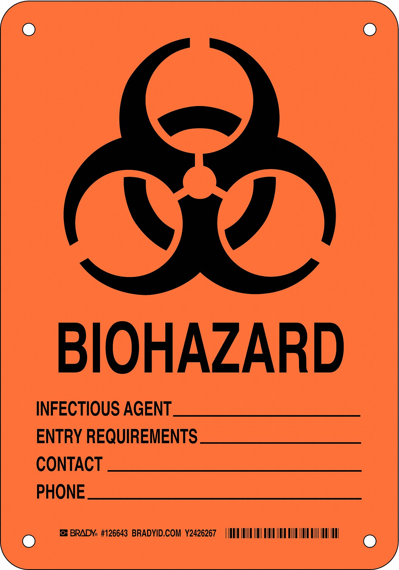 Biohazard Sign, Biohazard Infectious Agent___ Entry Requirements