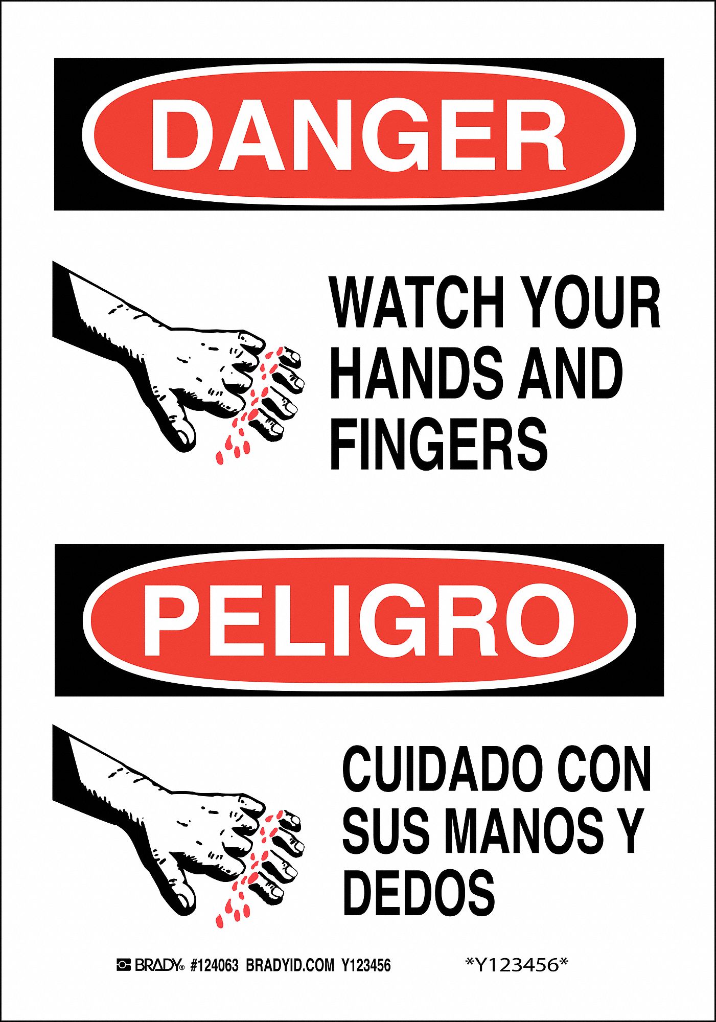DANGER/PELIGRO SIGN 10X7