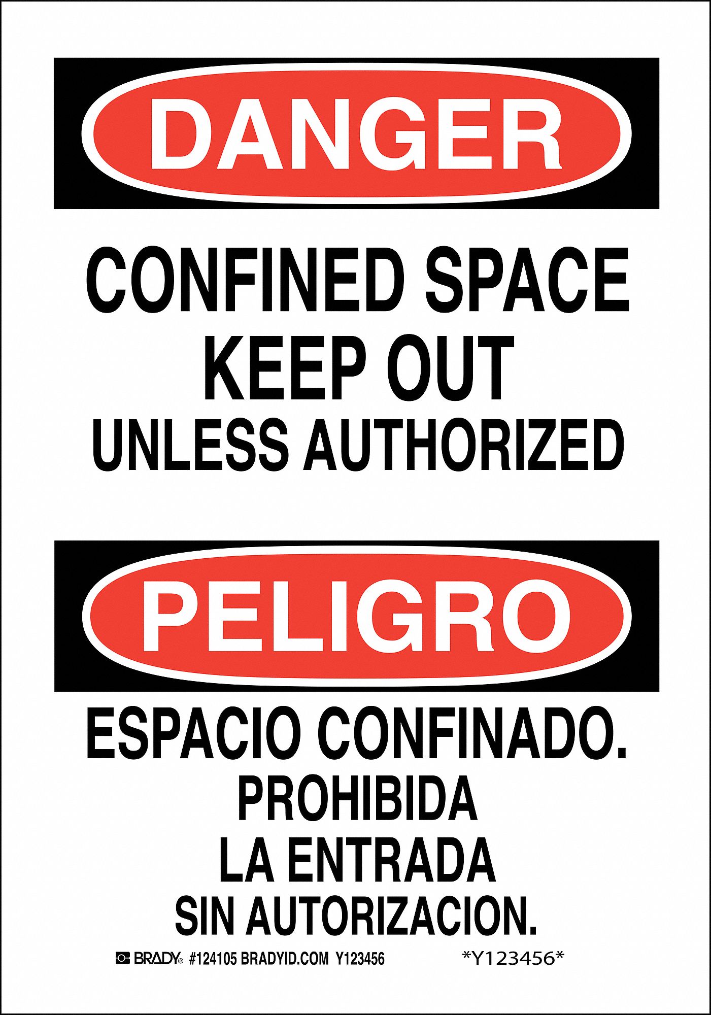 DANGER/PELIGRO SIGN 14X10