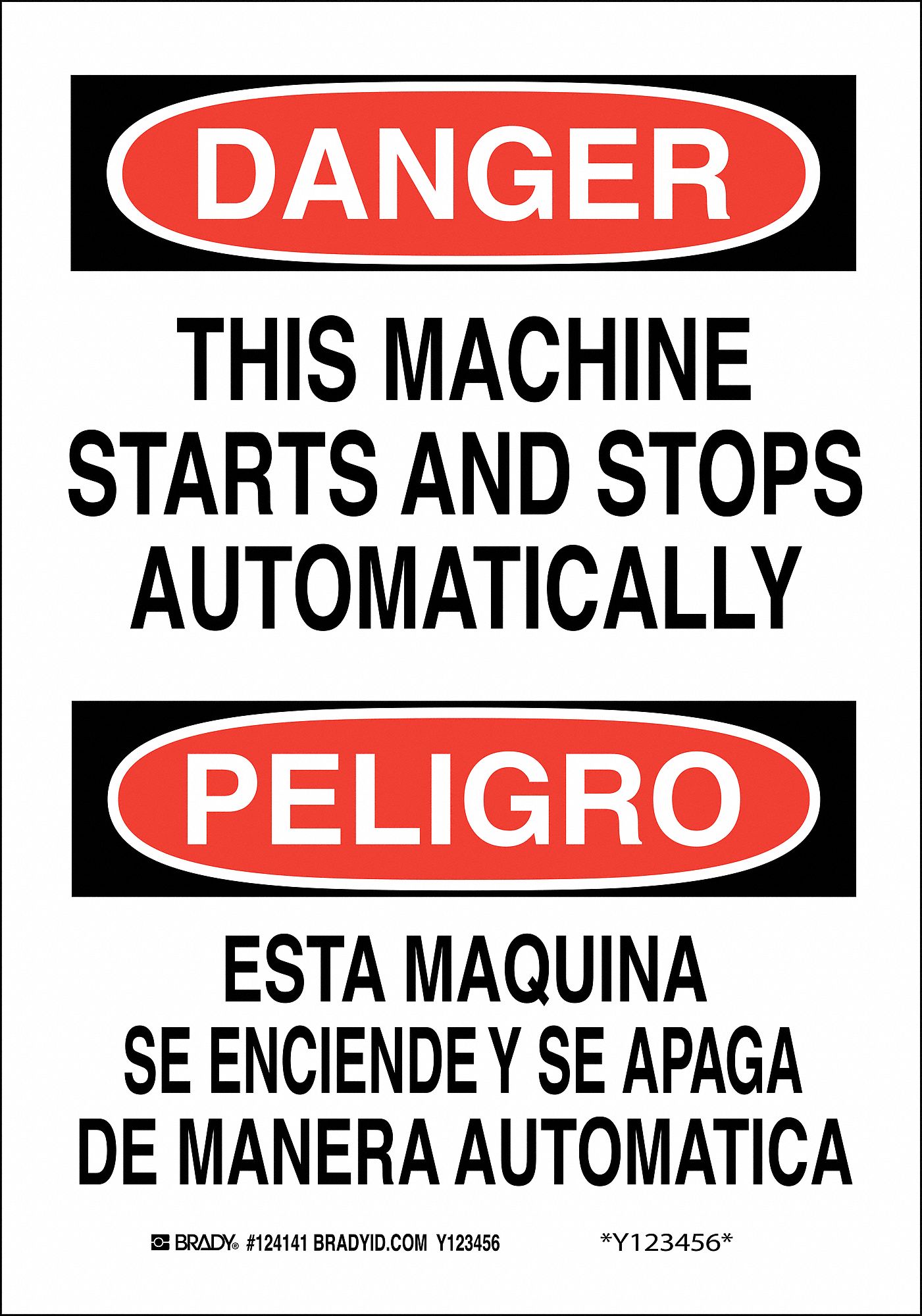 Danger Sign, 10" x 7", Polyester