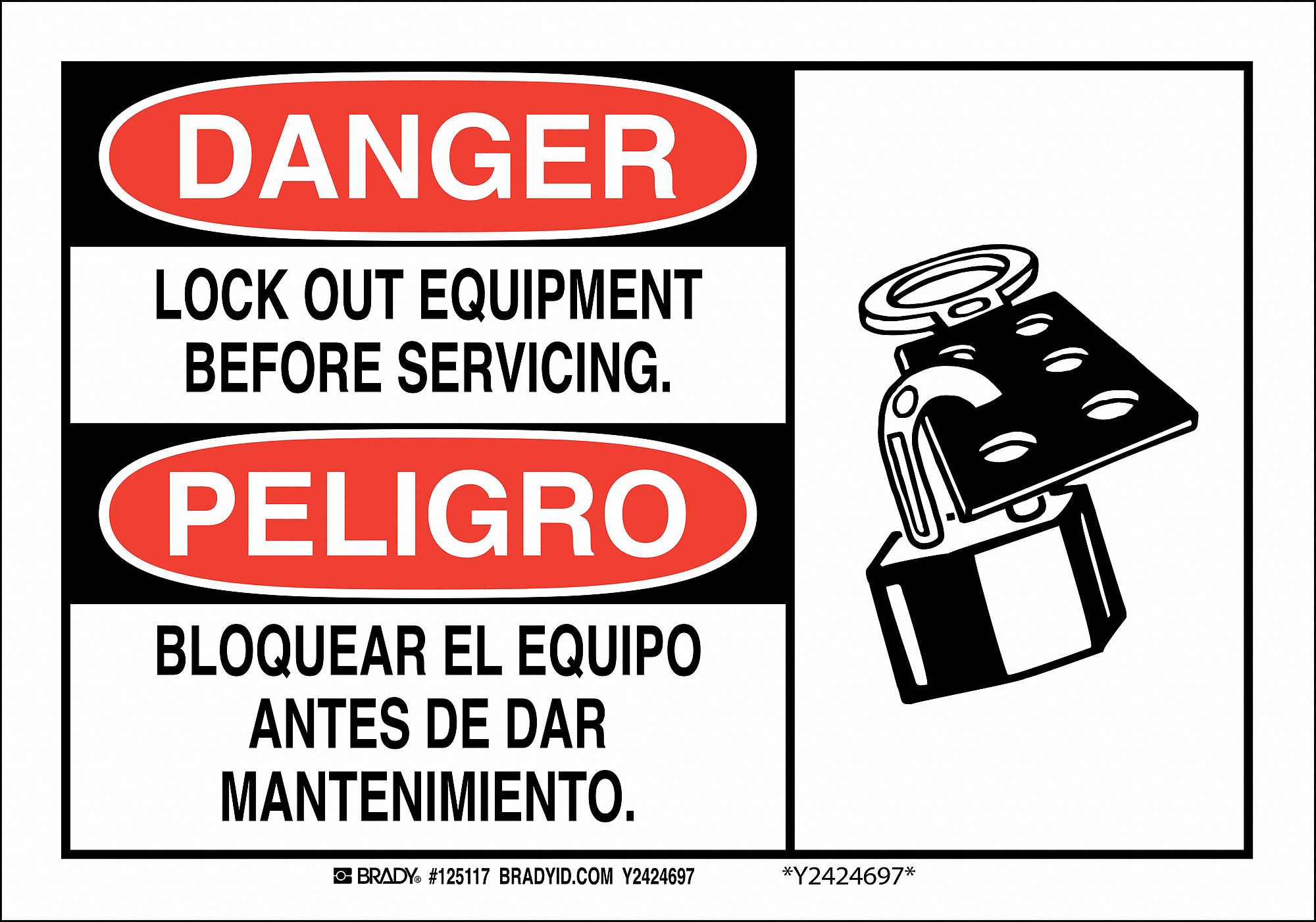 DANGER/PELIGRO SIGN 7X10