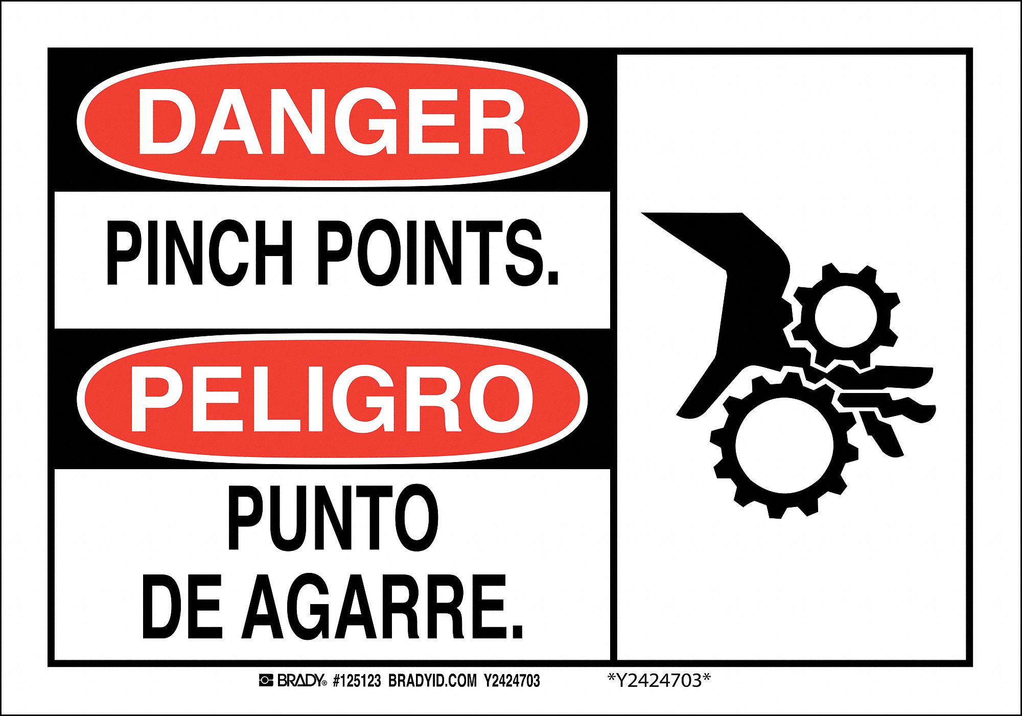 DANGER/PELIGRO SIGN 10X14