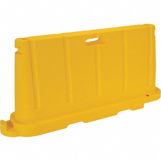 Stackable Poly Barricade,Yellow - Grainger